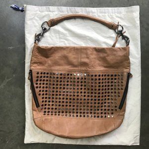 Rebecca Minkoff Camel Studded Hobo Shoulder Bag